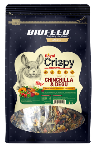 Karma dla szynszyla i koszatniczki BioFeed Royal Crispy Premium 2 kg