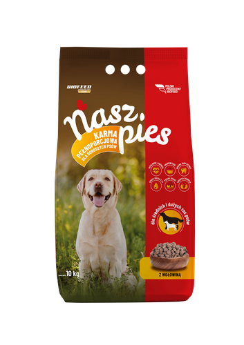 Nasz Pies karma dla psa z wołowiną 10 kg