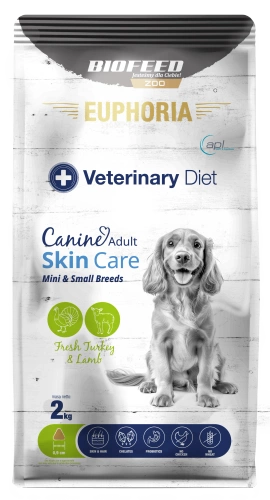 Karma dla psów EUPHORIA Veterinary Diet Canine SKIN CARE Indyk & Jagnięcina (mini i małe rasy) 2 kg