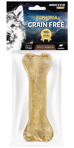 Kość dla psa z jagnięciną 17 cm