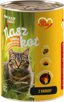 Karma mokra dla dorosłych kotów Nasz Kot z drobiem 415 g
