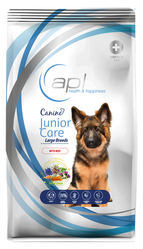 Karma sucha z wołowiną APL Canine Junior (duże rasy) 20 kg