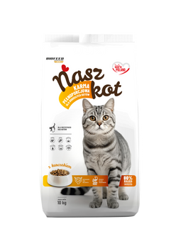 Karma mokra dla dorosłych kotów Nasz Kot z drobiem 415 g