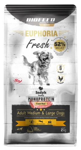Karma dla psów EUPHORIA Fresh Turkey Monoprotein (średnie i duże rasy) 2 kg