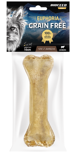 Kość dla psa z jagnięciną 10 cm