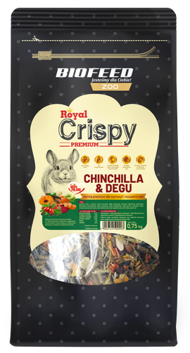 Karma dla szynszyla i koszatniczki BIOFEED Royal Crispy Premium 0,75 kg