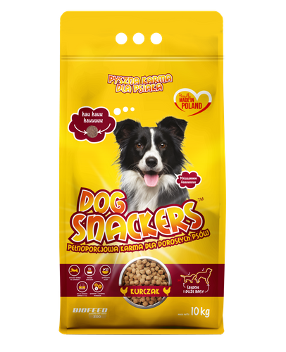 Karma dla psa Dog Snackers z kurczakiem (średnie i duże rasy) 10 kg